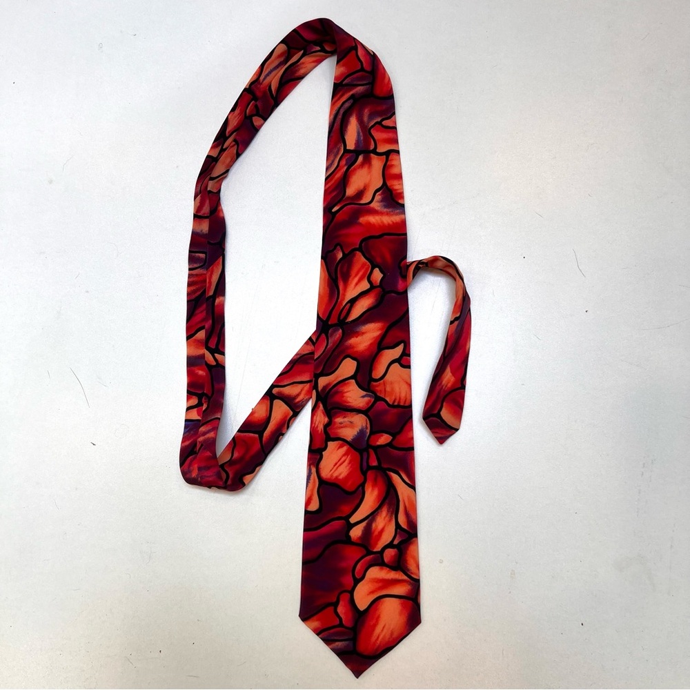 Lago Unisex Neck Tie Polyester Made in USA  1980's  Rare Vintage